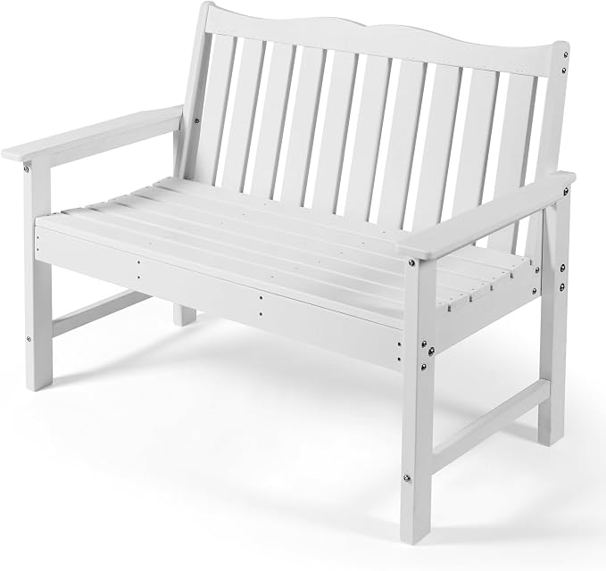 Backyard Expressions Poly Patio Bench – Weatherproof Outdoor Bench, Low - Image 8