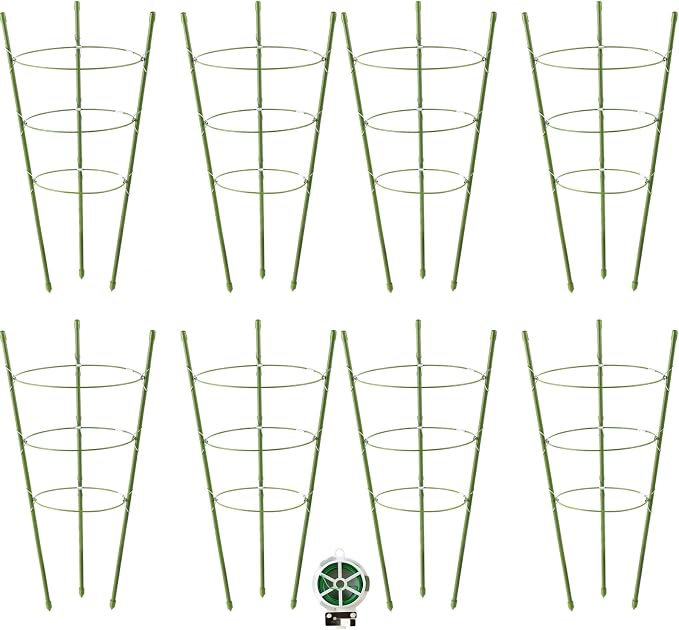 8 Pack Tomato Cage Plant Support Cages by Kgozwon