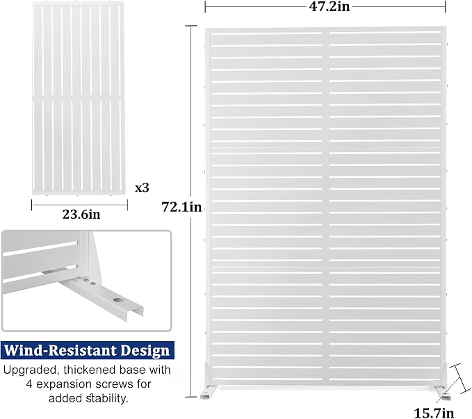 FENCY Outdoor Privacy Screen, Outdoor Freestanding Privacy Screen & Panels - Image 2