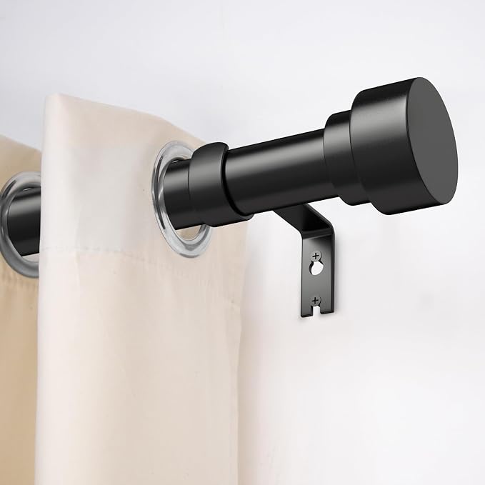Time Forest Black Curtain Rods for Windows 32 to 150 Inch, 1 Inch Diameter - Image 2