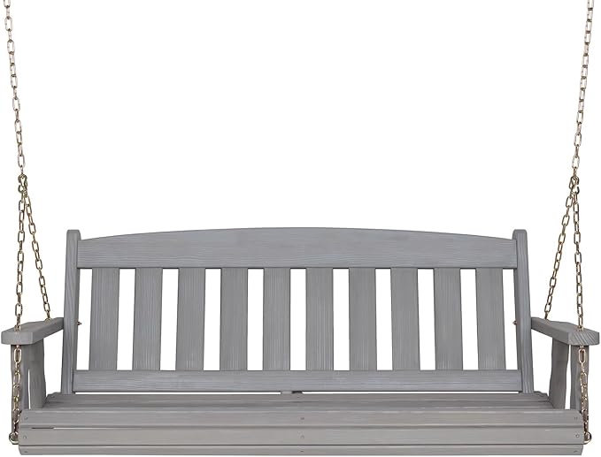 Amish Casual Heavy Duty Mission Treated Porch Swing, Semi-Solid Grey Stain by AmishCasual