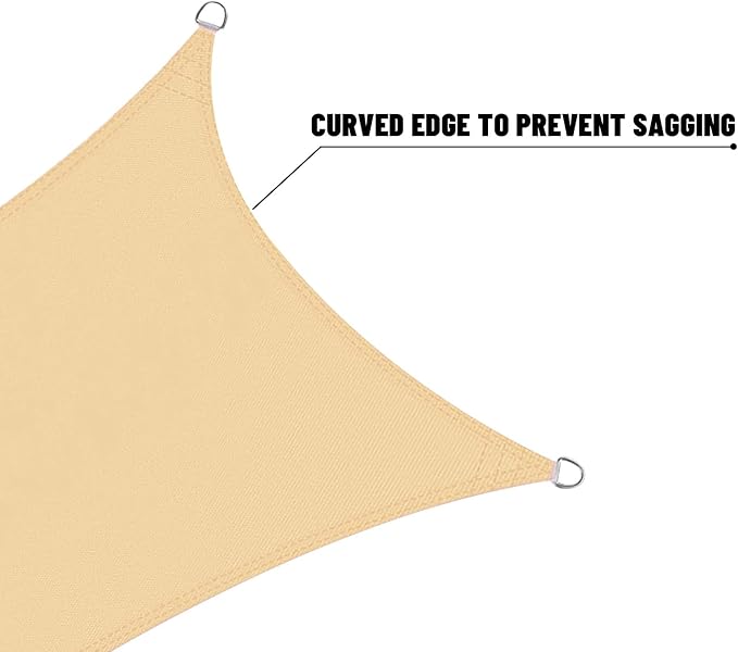 LOVE STORY Rectangle 9'x16' Waterproof Sun Shade Sail Canopy UV Block - Image 7
