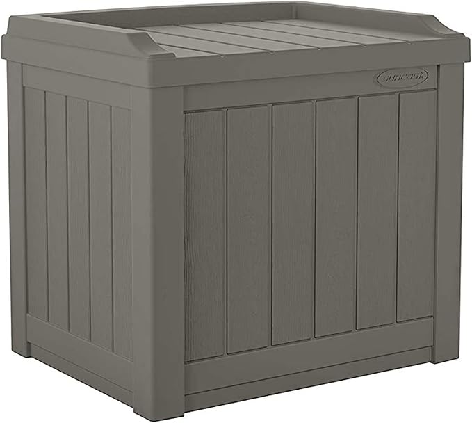 Suncast 22 Gallon Indoor or Outdoor Backyard Patio Small Storage Deck Box - Image 6