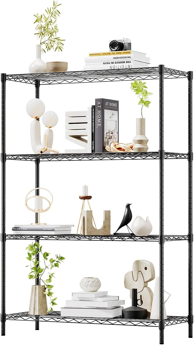 BestOffice | 4-Tier Wire Storage Shelves | 36x14x54 | Black | - Image 8