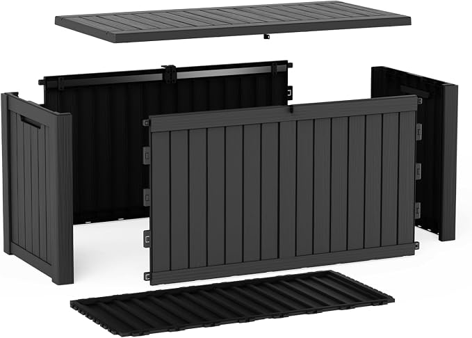 EasyUp 180 Gallon Outdoor Deck Box Waterproof, UV Resistant Resin Outdoor - Image 7