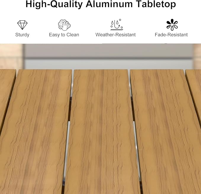 PURPLE LEAF 5 Pieces Patio Dining Set - Image 5