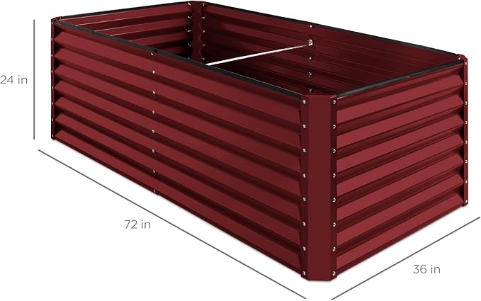 Best Choice Products 6x3x2ft Outdoor Metal Raised Garden Bed, Deep Root Box - Image 8