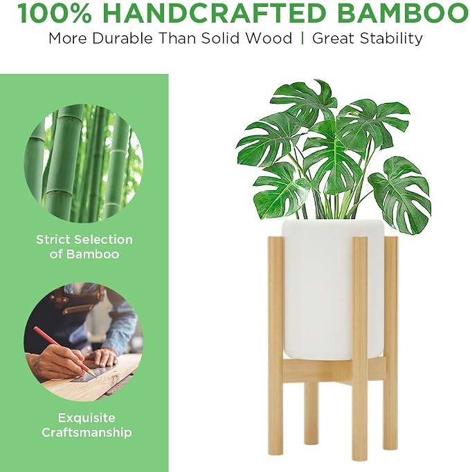 MUDEELA 2 Pack Indoor Plant Stands, 2 Tier Tall Plant Stand 30 inches, Mid - Image 5