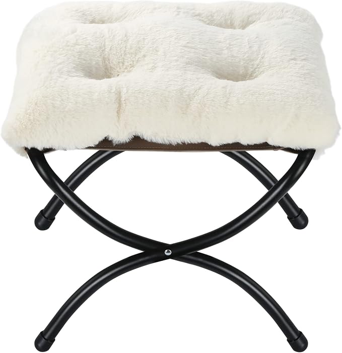 15" Foldable Foot Stool Ottoman by WELL-STRONG