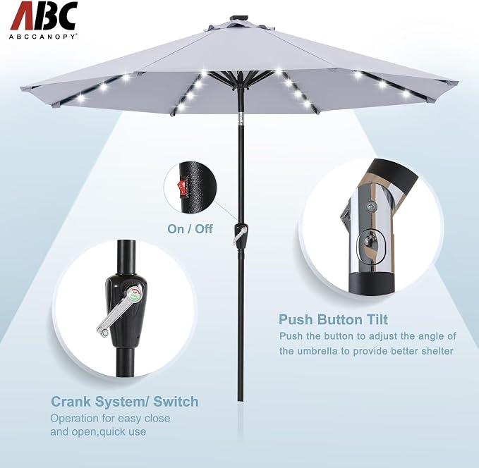 ABCCANOPY Durable Solar Led Patio Umbrellas - Image 5