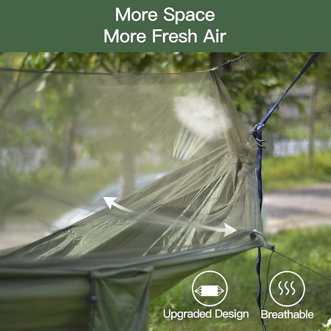 Miztli Camping Hammock with Net and Rain Fly, Portable Lightweight Outdoor - Image 6