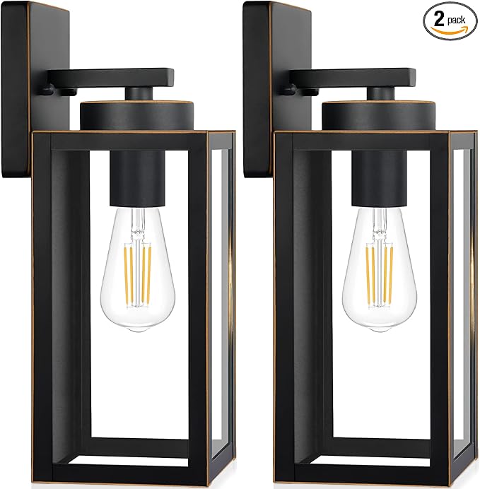 Outdoor Wall Light Fixtures, Exterior Waterproof Wall Lanterns, Bronze Porch by BringYouBrightFuture