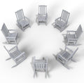 Oversized Rocking Chair Set of 8, Outdoor Rocking Chair by THOEOE