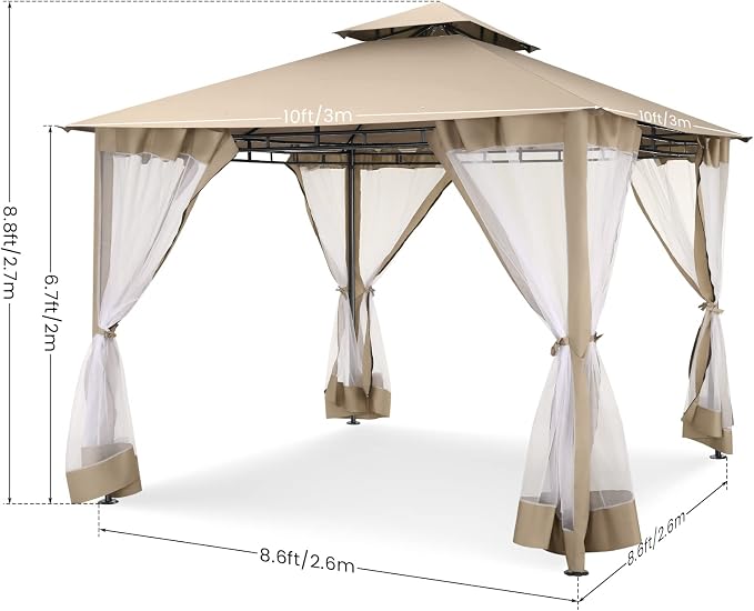 COBIZI Gazebo 10x10 Heavy Duty Gazebos - Image 3