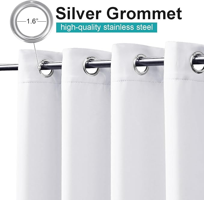 NICETOWN Outdoor Curtain for Patio Waterproof Extra Wide 84 inch, Sun Blocking - Image 3