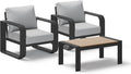 Aluminum Outdoor Sofa Bistro Set, Oversized Patio Conversation Sets Widened by Oasbira