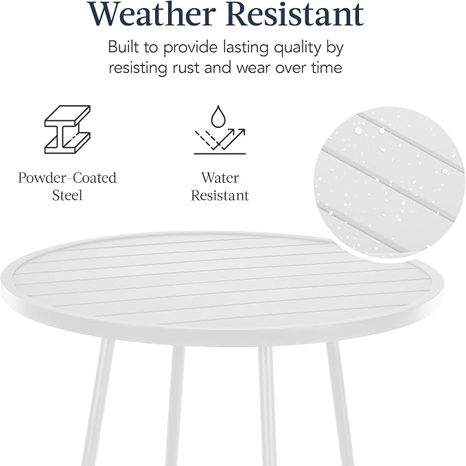 Best Choice Products 3-Piece Patio Dining Set, Bar Height, Outdoor Bistro Set - Image 5