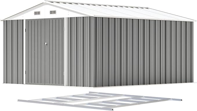 Patiowell 10 x 12 FT Metal Storage Shed - Image 3