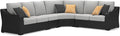 Signature Design by Ashley Beachcroft Curved Modern 4-Piece Outdoor Sectional by SignatureDesignbyAshley