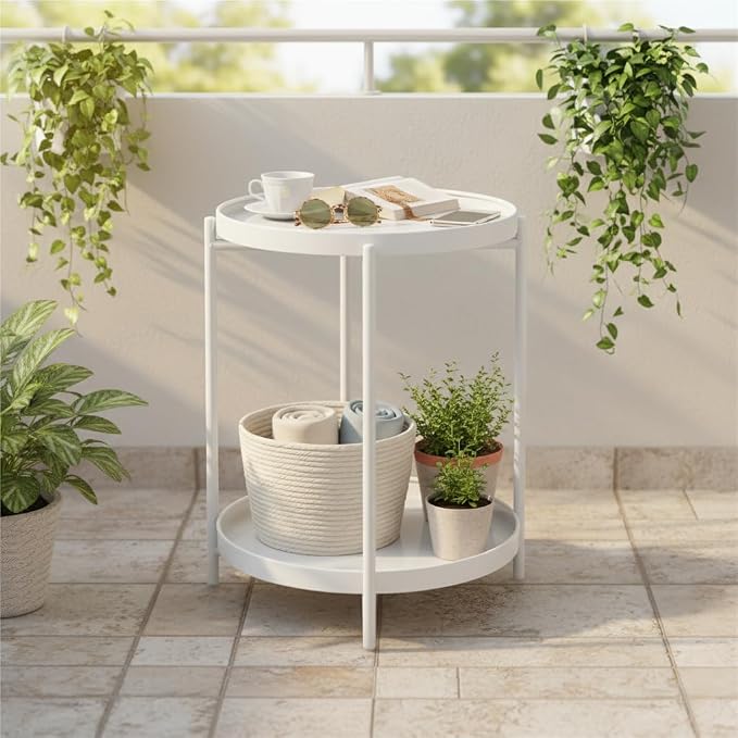 Danpinera 2 Tier Metal Side Table - Image 2