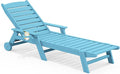 SERWALL Patio Chaise Lounge Chair, Poly Lounge Chair by SERWALL