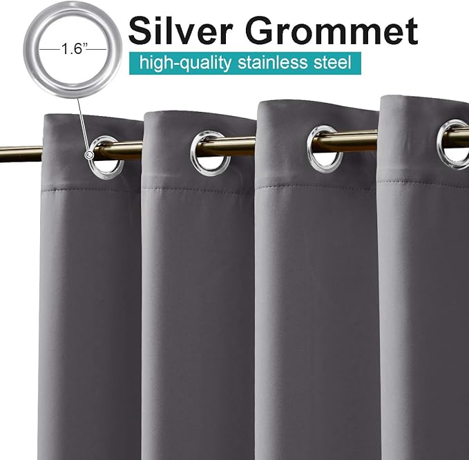 NICETOWN Outdoor Curtain for Patio Waterproof 100'' Width, Patio Privacy Panels - Image 2