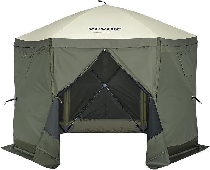 VEVOR Pop Up Gazebo Screen Tent 6 Sided Canopy Sun Shelter - Image 4
