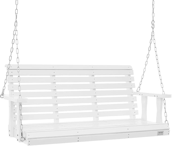 VEVOR Wooden Porch Swing 4.5 ft, Patio Bench Swing by VEVOR