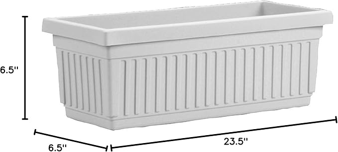 23.5 Inch Terra Roma Rectangular Window Planter Box - Image 4