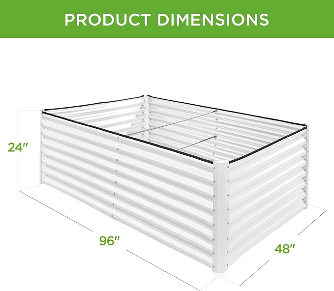 Best Choice Products 8x4x2ft Outdoor Metal Raised Garden Bed, Deep Root Planter - Image 3