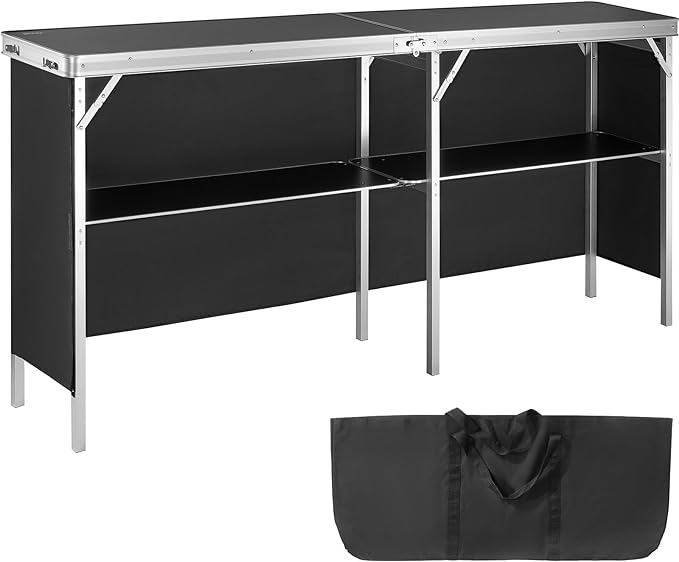 VEVOR Extra Long Folding Portable Bar Tradeshow Podium Table by VEVOR