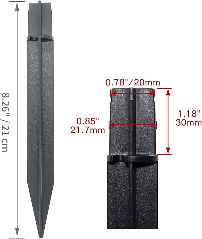 8PCS Torch Stake 8.26 Inch Pathway Light Stake Plastic Path Light Replacement - Image 2
