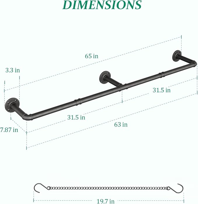 Plant Haning Rod, 2 Pack Hanging Planters - Image 5