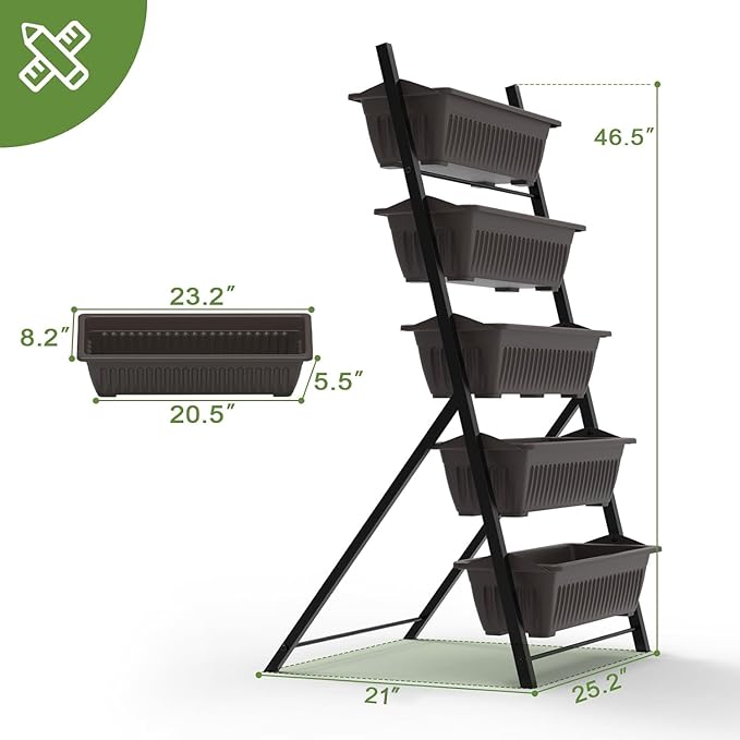 TOREVSIOR 5-Tier Vertical Raised Garden Bed, Vertical Garden Planter - Image 4
