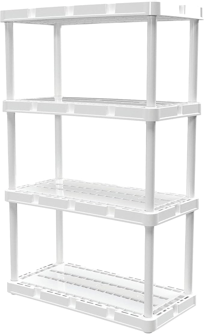 Gracious Living 4 Shelf Knect-A-Shelf Ventilated Light Duty Storage Home by GraciousLiving