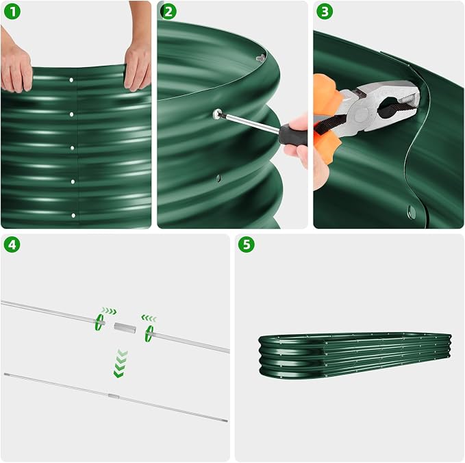 Land Guard 8×2×1ft Galvanized Raised Garden Bed Kit, 108 Gallon Capacity Raised - Image 4