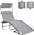 KingCamp Oversized Tanning Chair, Extra-Wide Padded Folding Chase Lounge Chairs by KingCamp