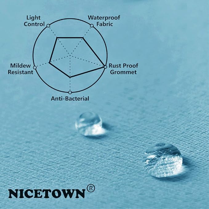 NICETOWN Outdoor Curtain for Patio/Balcony, Thermal Insulated Weight Heavy - Image 5