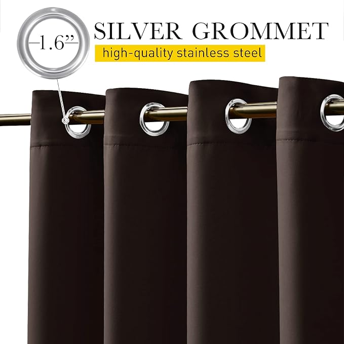 NICETOWN 2 Panels Weighted Blackout Curtains - Image 2