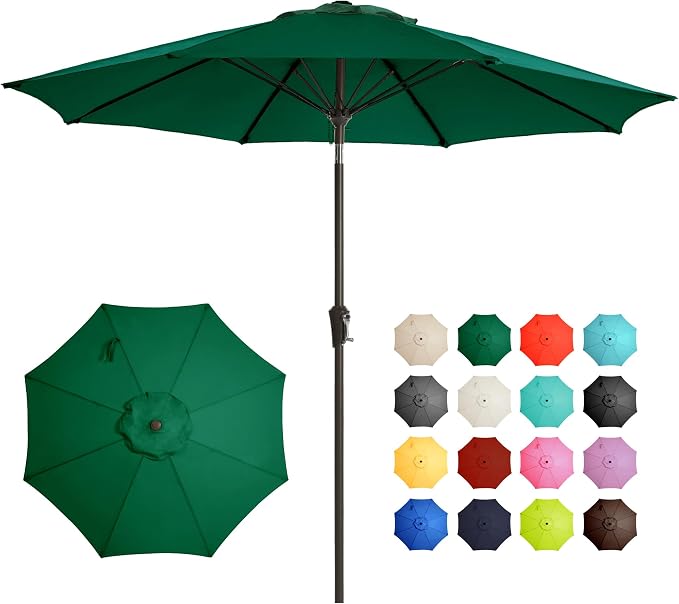 Ayge 9FT Large Outdoor Patio Umbrella Market Table Umbrella-UV Resistant by AYGE