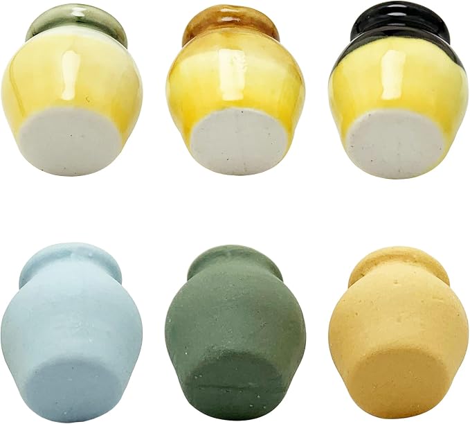 Miniature Terracotta Pots, 6 Pieces Mini Ceramic Clay Flower Pots Pottery - Image 3