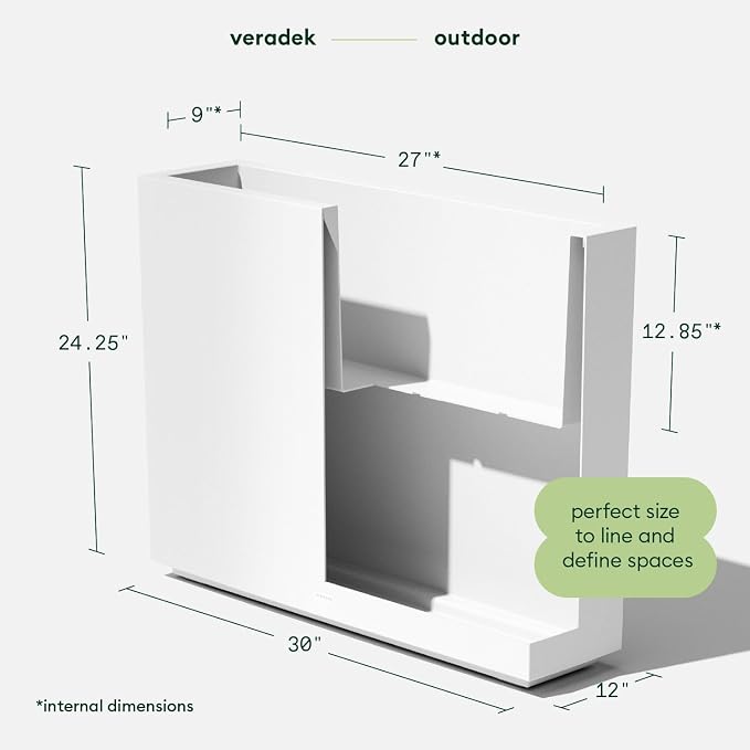Veradek Block Series Span Plastic Planter - Image 2
