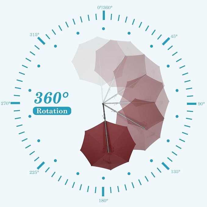 HOTEEL10x10ft Patio Umbrella Cantilever Umbrellas - Image 3