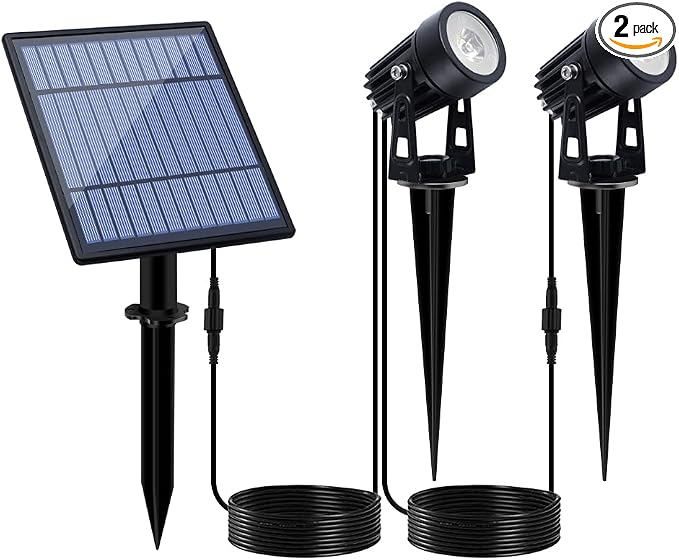 APONUO Metal Solar Spot Lights Outdoor by APONUO