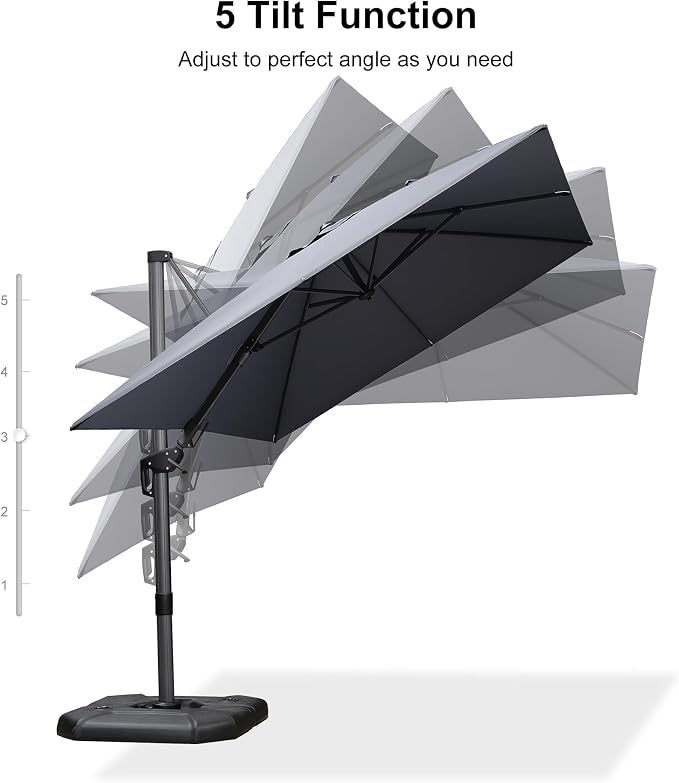 PURPLE LEAF 8.2' X 11.5' Tilting Patio Umbrella - Image 8