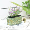 8 inch Green Pots Planters Indoor Plants Succulent Pots Rectangle Window Box by Unknown