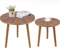 Round Coffee Table Set of 2, Mid Century Modern Coffee Table, Small Farmhouse by ZYBTtoCreateHappyMemories