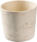 Ekirlin 7 Inch Natural Travertine Textures Plant Pot, Resin Outdoor Planter by Ekirlin