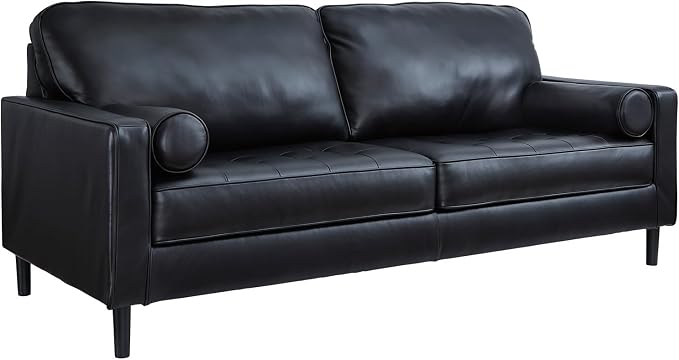 Signature Design by Ashley Bryceview Contemporary Leather Match Tufted Sofa by SignatureDesignbyAshley