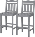 nalone Outdoor Bar Stools Set of 2, HDPE Tall Adirondack Chairs Bar Chairs by NALONE